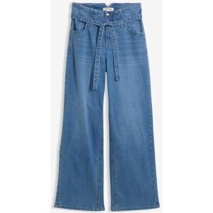 bonprix Wide-Leg-Jeans, High Waist, Bio-Baumwolleblau 40Damen