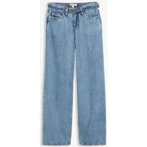 bonprix Loose Straight-Jeans Mid Waist, Baumwolleblau 40Damen