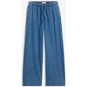 bonprix Pull On Wide-Leg-Jeans, Baumwolleblau 50Damen