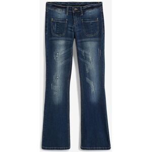 bonprix Flared Jeans Low Waist, Stretchblau 46Damen