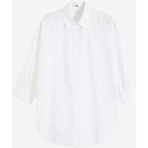 bonprix Oversize-Hemd aus Baumwolle mit 3/4 Armweiß 50Damen