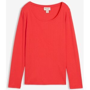 bonprix Langarmshirt aus reiner Bio-Baumwollerot 44Damen