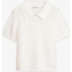 bonprix Strickpullover aus reiner Baumwolle, bequeme Passform, mit Ajour-Strickmuster