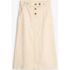 bonprix Twill-Rock aus reiner Baumwollebeige 52Damen