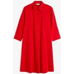 bonprix Hemdblusenkleid A-Linien-Passform, 3/4-Ärmel, mit Hemdblusenkragen