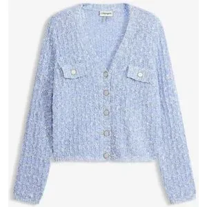 bonprix Bouclé Strickjackeblau 44Damen