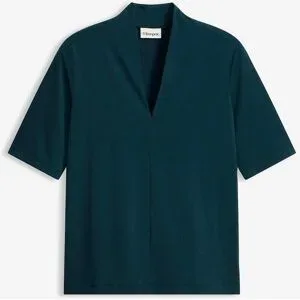 bonprix Shirt mit Kelchkragengrün 36Damen