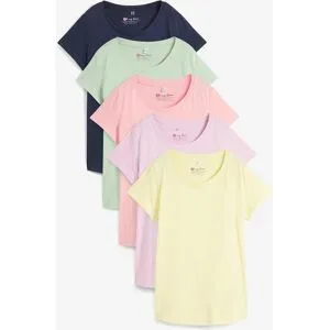 bonprix Rundhals-Shirt  (5erPack)rosa 36Damen