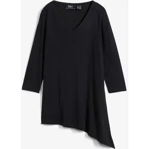 bonprix Longshirt aus Baumwoll-Viskose-Mixschwarz 52Damen