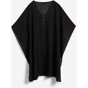 bonprix Strandtunika aus leichtem Chiffonschwarz 36Damen