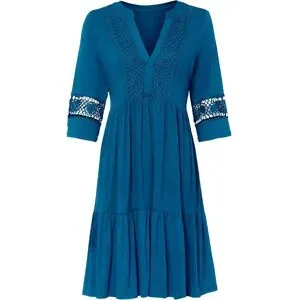 bonprix Tunika-Kleid aus softer Viskoseblau 52Damen