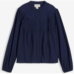 bonprix Bluse aus bestickter Baumwolleblau 38Damen