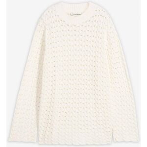 bonprix Ajour-Strickpulloverweiß 36Damen
