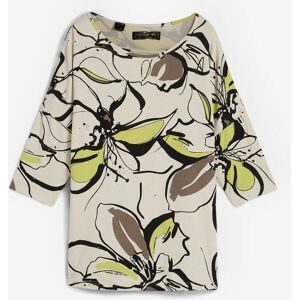bonprix Shirt mit Fledermausärmel und floralem Druckbeige 44Damen