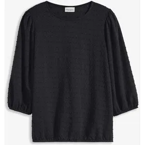 bonprix Tunikashirt Oversize-Passform, ohne Kragen, aus Polyester, Viskose und Elasthan