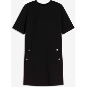 bonprix Midikleid loose fit, Kurzarm-Design, aus Polyester und Elasthan, Midilänge