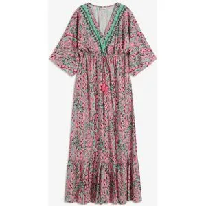 bonprix Maxikleid aus fließender Viskosepink 48Damen
