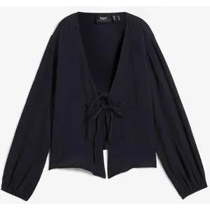 bonprix Musselin-Boleroschwarz 52Damen