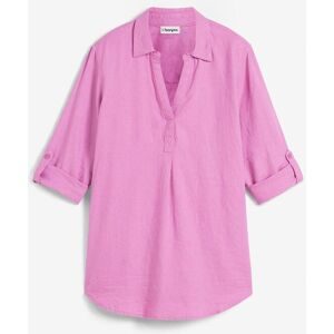 bonprix Leinen-Bluse, 3/4-Armpink 50Damen