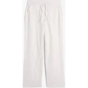 bonprix Leinen-Hose mit weitem Beinweiß 50Damen