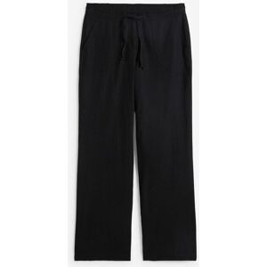 bonprix Leinenhose Loose Fit, mit Kordelzugbund, mit Eingrifftaschen, mit Gesässtaschen