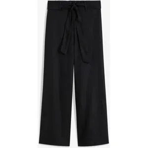 bonprix Culotte aus luftigem Leinen-Mixschwarz 36Damen