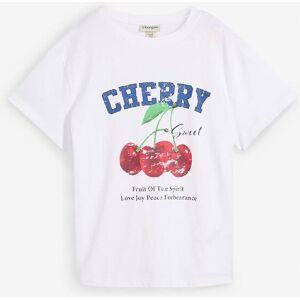 bonprix T-Shirt aus reiner Bio-Baumwolle, bedrucktweiß 32Damen