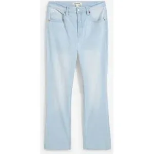 bonprix Bootcut-Jeans High Waist, croppedblau 42Damen