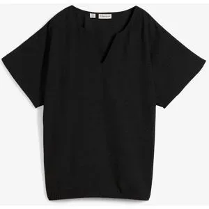 bonprix Oversize-Bluse mit Elastiksaumschwarz 54Damen