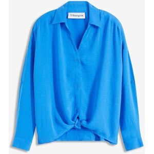 bonprix Bluse aus leichtem Crêpeblau 50Damen