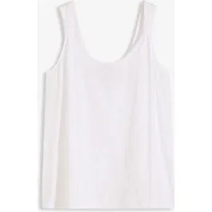 bonprix Tanktop aus reiner Bio-Baumwolleweiß 52Damen