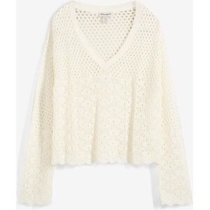 bonprix Leichter Ajour-Pulloverweiß 48Damen