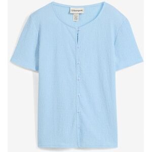 bonprix T-Shirt Slim Fit Passform, Kurzarm-Design, mit Knopfleiste
