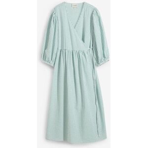 bonprix Baumwoll-Wickelkleid aus Seersuckergrün 40Damen