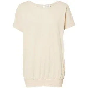 bonprix Flammgarn-Shirt aus Bio-Baumwolle mit Smockbundbeige 52Damen