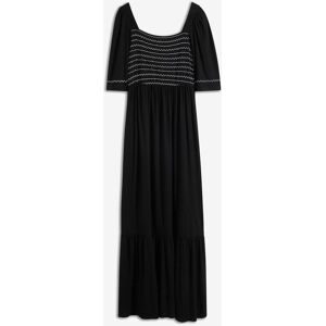 bonprix Maxikleid aus fließendem Viskose-Mixschwarz 52Damen