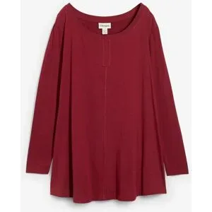 bonprix Langarmshirt aus Baumwoll-Viskose-Mixrot 44Damen