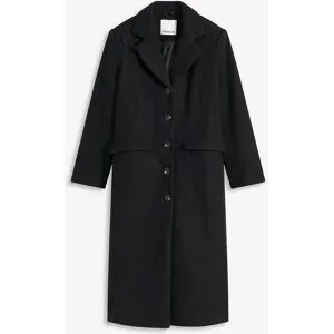 bonprix Mantel aus Wollimitat in Maxilängeschwarz 40Damen