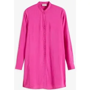 bonprix Longbluse gerade Passform, mit langem Arm, aus Viskose, mit Stehkragen
