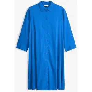 bonprix Hemdblusenkleid aus griffigem Popelineblau 42Damen