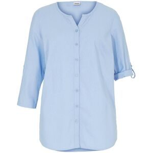 bonprix Bluse mit Leinen, 3/4 Armblau 48Damen