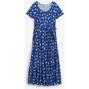 bonprix Maxikleid aus reiner Baumwolle, Loose Fit, Kurzarm-Design, mit Allover-Muster