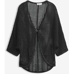 bonprix Ajour-Strickjackeschwarz 36Damen