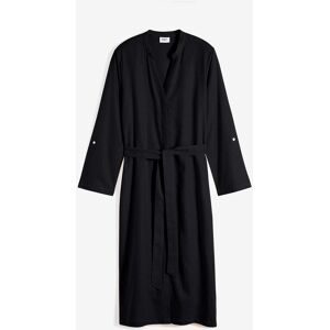 bonprix Kleid mit Taschen aus Leinen-Viskose-Mixschwarz 52Damen