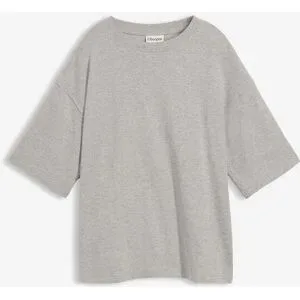 bonprix Oversize-Shirt aus reiner schwerer Bio-Baumwollegrau 44Damen