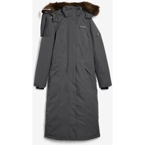 bonprix Wintermantel mit abnehmbarer Kapuze + Fellimitat, Daumenlöcher, Handy-Innentasche