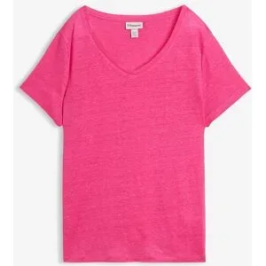 bonprix T-Shirt aus reinem Leinenpink 48Damen