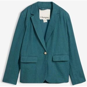 bonprix Blazer aus reinem Leinenpetrol 52Damen