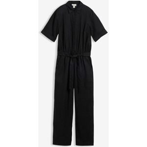 bonprix Jumpsuit aus reinem Leinenschwarz 52Damen