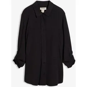 bonprix Jersey-Shirtbluse, langschwarz 48Damen